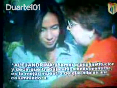 Alejandrina Germán y periodista